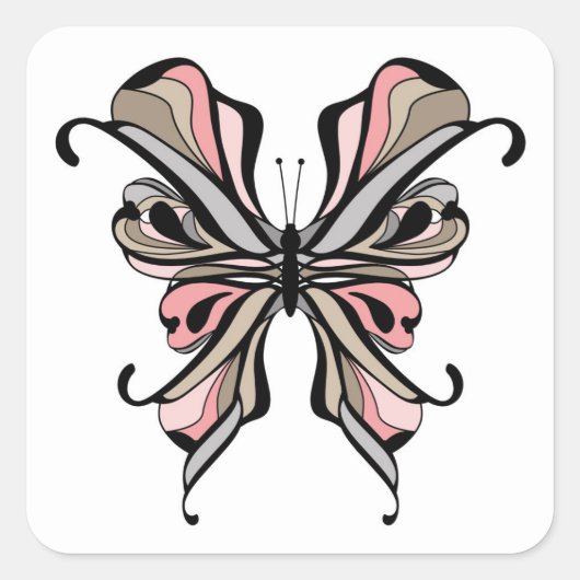 Sticker Carré Papillon d'ouverture (Devant)