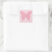 Sticker Carré Papillon en papier peint - rose clair (Sac)