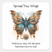 Sticker Carré Papillon Étalez vos ailes (Devant)