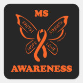 Sticker Carré Papillon/Guerrier...MS (Devant)