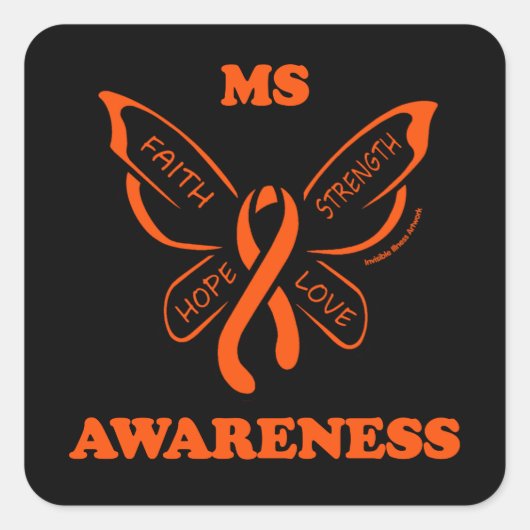 Sticker Carré Papillon/Guerrier...MS (Devant)