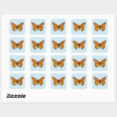 Sticker Carré Papillon Monarque (Feuille)