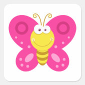 Sticker Carré Papillon mou (Devant)