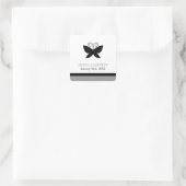 Sticker Carré Papillon noir (Sac)