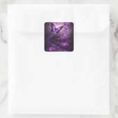 Sticker Carré Papillon Pourpre – Collection Dark Bloom (Sac)