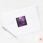 Sticker Carré Papillon Pourpre – Collection Dark Bloom (Enveloppe)