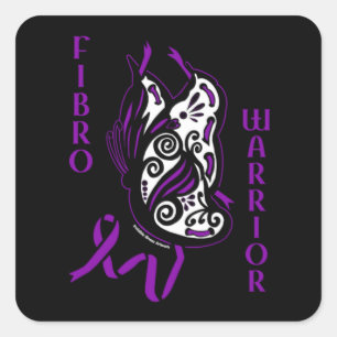 Sticker Carré Papillon/Ruban...Fibro