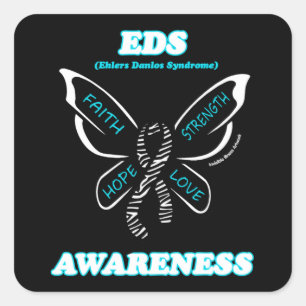 Sticker Carré Papillon/sensibilisation...EDS