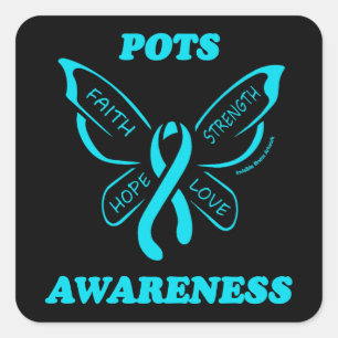 Sticker Carré Papillon/sensibilisation...POTS