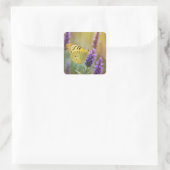 Sticker Carré Papillon sur Lavender (Sac)