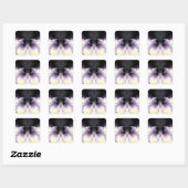 Sticker Carré Papillon Violet (Feuille)