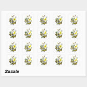 Sticker Carré Papillons à queue épaisse (Feuille)