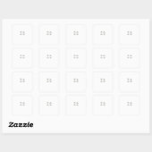 Sticker Carré Papillons Cottagecore Classiques (Feuille)