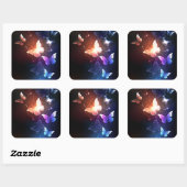 Sticker Carré Papillons de nuit lumineux (Feuille)