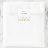 Sticker Carré Papillons de prairie aquarelle (Sac)