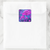 Sticker Carré Papillons, Fleurs et Champignons- (Sac)