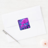 Sticker Carré Papillons, Fleurs et Champignons- (Enveloppe)