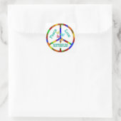 Sticker Carré Papillons Peace Love (Sac)