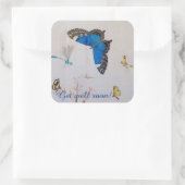 Sticker Carré Papillons peints (Sac)