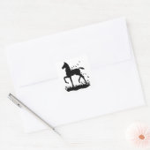 Sticker Carré Papillons silhouette de poulain saddlebred (Enveloppe)