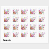 Sticker Carré Papillons volants (Feuille)
