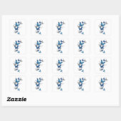 Sticker Carré Papillons volants bleus Morpho (Feuille)