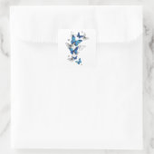 Sticker Carré Papillons volants bleus Morpho (Sac)