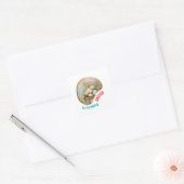 Sticker Carré Pâques arrive - Primitif (Enveloppe)