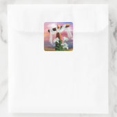 Sticker Carré Pâques et palmiers Dimanche Crossages et scènes (Sac)