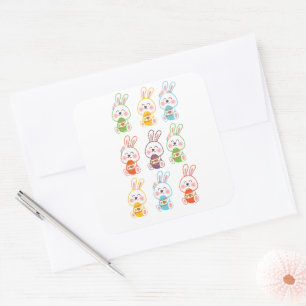 Sticker Carré Pâques, Fantastique Pâques