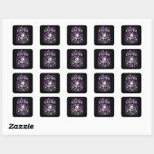 Sticker Carré Pâques gothique (Feuille)