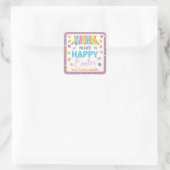 Sticker Carré Pâques joyeuses (Sac)