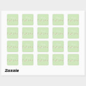Sticker Carré Pâques vertes et roses joyeuses (Feuille)
