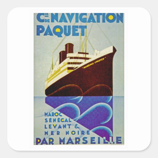 Sticker Carré Paquet de navigation (Devant)