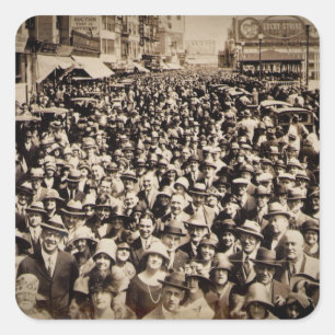 Sticker Carré Parade de Pâques Atlantic City New Jersey promenad