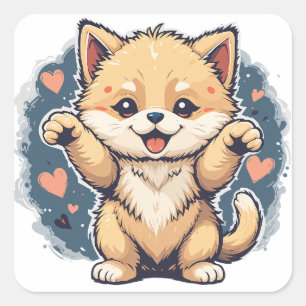 Sticker Carré Parade pour animaux de compagnie