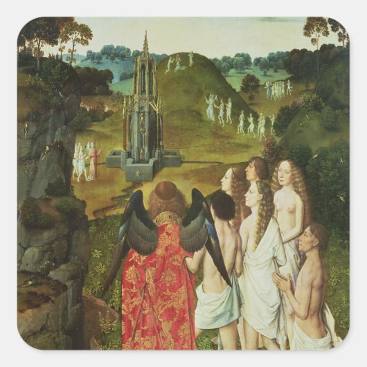 Sticker Carré Paradis de la Fontaine Symbolique (Devant)