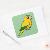 Sticker Carré Parakeet doré Birdorable (Enveloppe)