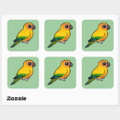 Sticker Carré Parakeet solaire Birdorable (Feuille)