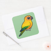 Sticker Carré Parakeet solaire Birdorable (Enveloppe)