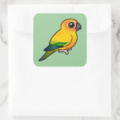 Sticker Carré Parakeet solaire Birdorable (Sac)