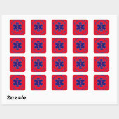 Sticker Carré Paramedic du pompier (Feuille)