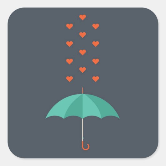 Sticker Carré Parapluie (Devant)