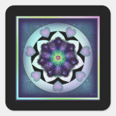 Sticker Carré Parapluie violet & coeurs .7 (Devant)