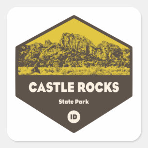 Sticker Carré Parc d'état de Castle Rocks Idaho