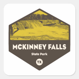 Sticker Carré Parc d'État de McKinney Falls Texas