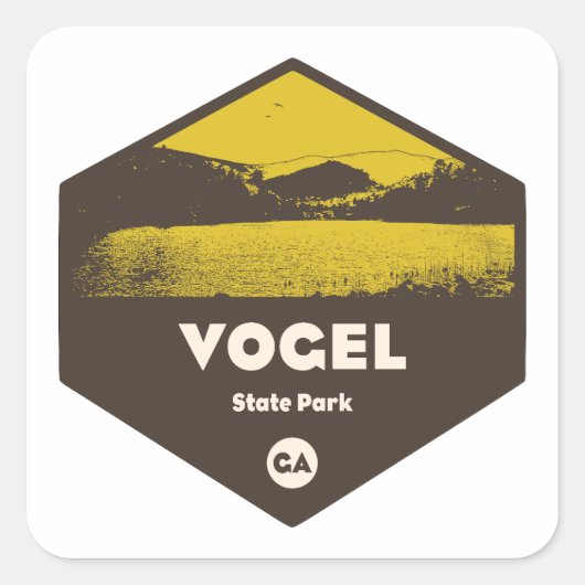 Sticker Carré Parc d'état de Vogel Géorgie (Devant)