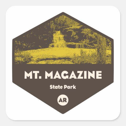 Sticker Carré Parc d'état du Mont Magazine Arkansas (Devant)