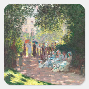 Sticker Carré Parc Monceau - Claude Monet Impressionnisme Art