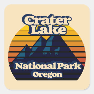 Sticker Carré Parc national de Crater Lake